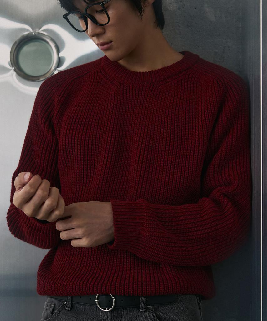 NODU Saddle Hazzi Essential Raglan Knit [Red]