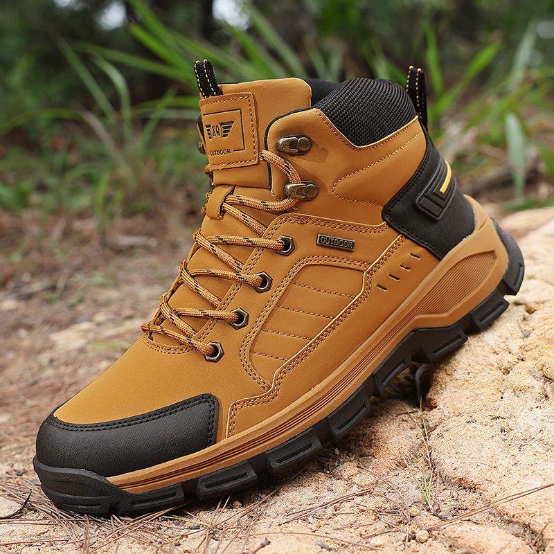 

High-Top Outdoor Hiking and Mountaineering Shoes, Wear-resistant and Anti-Slip High-Top Boots, Men s Casual Hiking Shoes 41 жёлтый