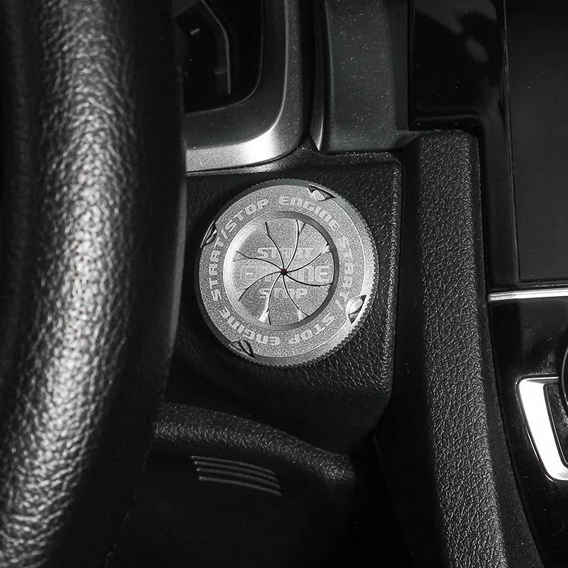 Auto Onekey Start Stop Taste Abdeckung Auto Dekor Aufkleber Motor Zündung Start Schalter Schutzhülle Motorrad Start Ring