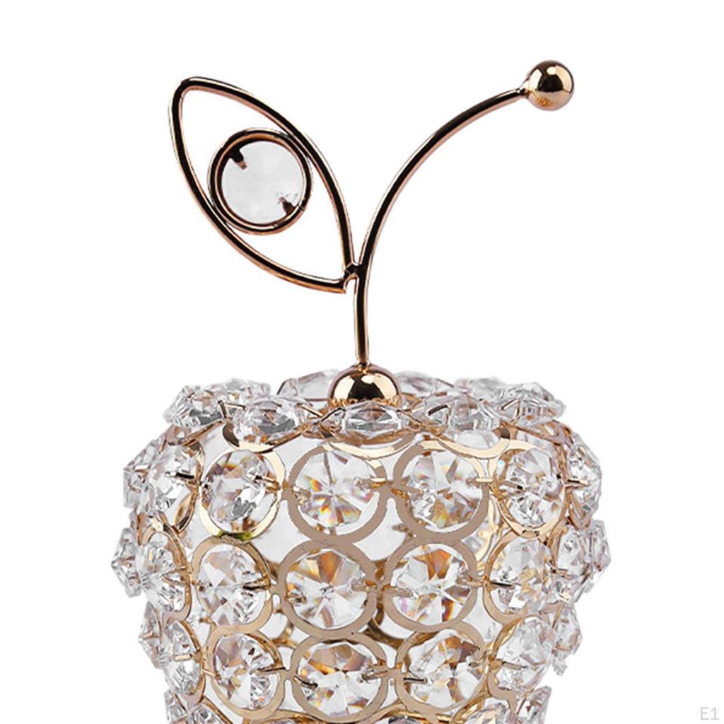 Beads Modern Table Centerpiece Decor Artificial Fruit Figurine Statue Crystal Ornament for Home