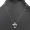 Ponte Vecchio Heart cross Necklace K18 white gold/diamond cross 6.2g Women Used