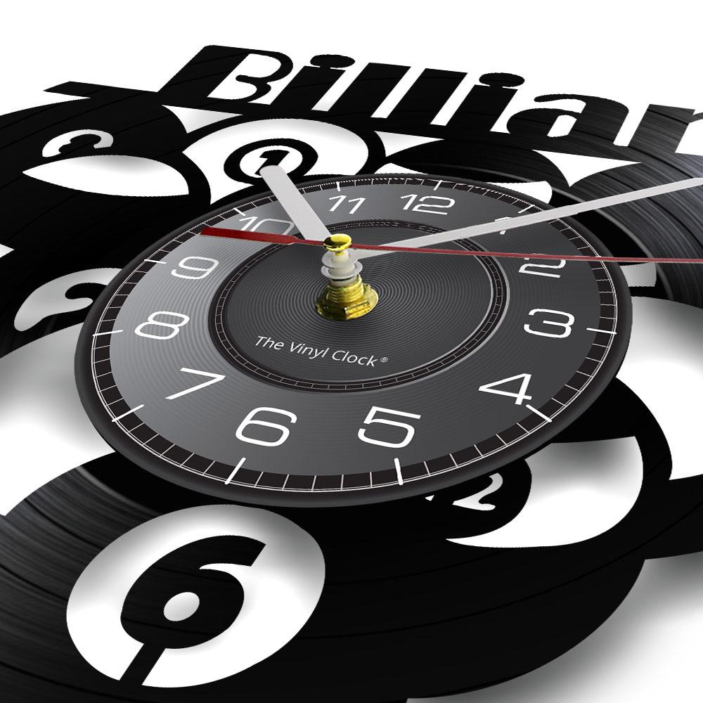 Billiards Ball Pool Vinyl Clock Record Clock Sport Vintage Home Decor Billiards Room Wall Clock Snooker Wall Art Clock Gift