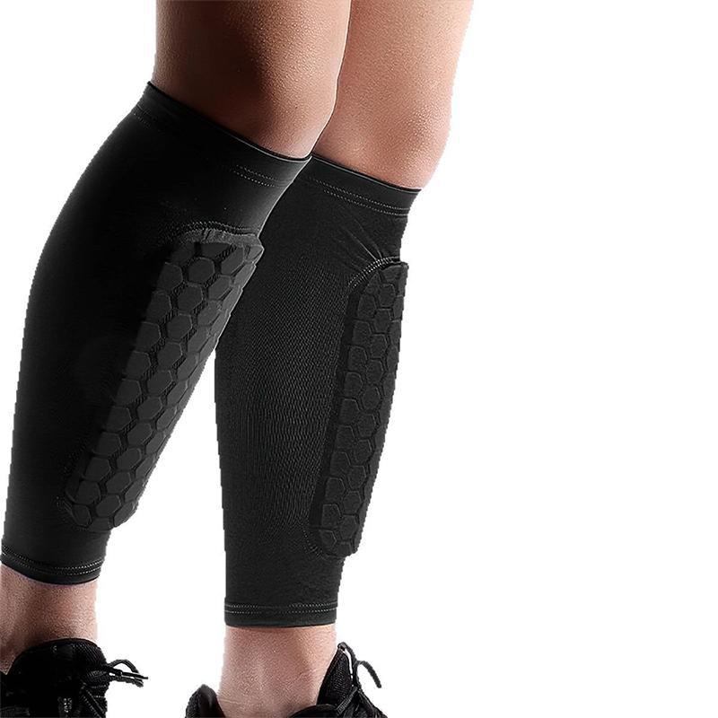 Waben-Schienbeinschoner Ski-Beinpolster Atmungsaktiv Anti-Kollision Fußball Basketball Radfahren Schützend Elastische Sport-Leggings 1 Stück