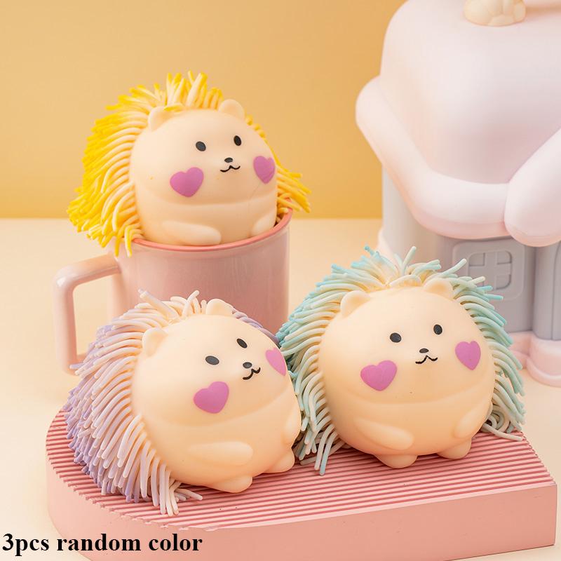 Cute Hedgehog Anti Stress Squishy Fidget Toys Venting Ball Slow Rising Decompression Squeeze Toy For Adults Kids Holiday Gifts