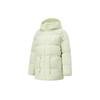Sports Trend Series Solid Color Zip-Up Hooded Thickened Mid-Length Down Jacket Women Outerwear Jade-Green AYMT150-4