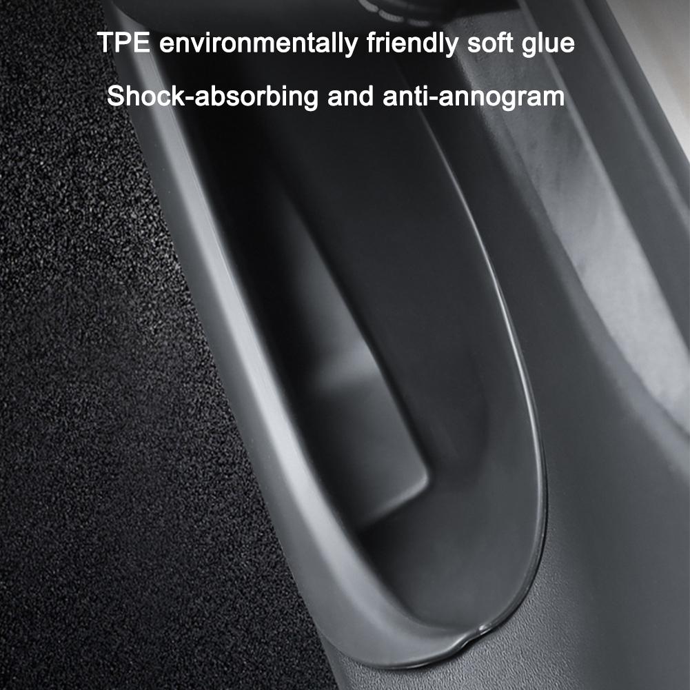 Car Door Side Storage Box Fit For Tesla Model Y Juniper 2025 Full-Cover Front/Rear Door Tray Organizer TPE Waterproof Pocket Box