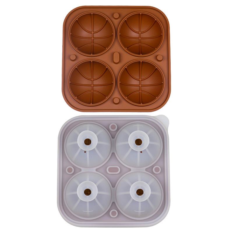 Silicon Whiskey Silicone Ice Grid Basketball Ice Grid Ice Hockey Ice Box with Funnel Silicone Ice Grid Ice Cube Mould