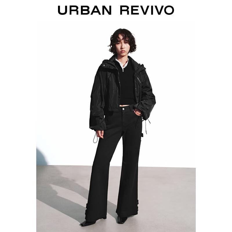 UR 2025 Winter Buckle Flare Workwear Pants