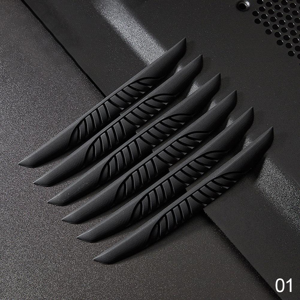 

6 шт. универсальные светящиеся защитные полоски для края двери автомобиля, защита для бампера, защита зеркала заднего вида