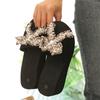 Women's Fashion Plus Size Wedge Slide Sandals with Bow Knot Decoration Platform Sole Casual Summer Footwear for Outdoor and Indoor Use
