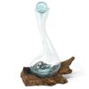Wine Decanter Molten Glass On Wood 1L