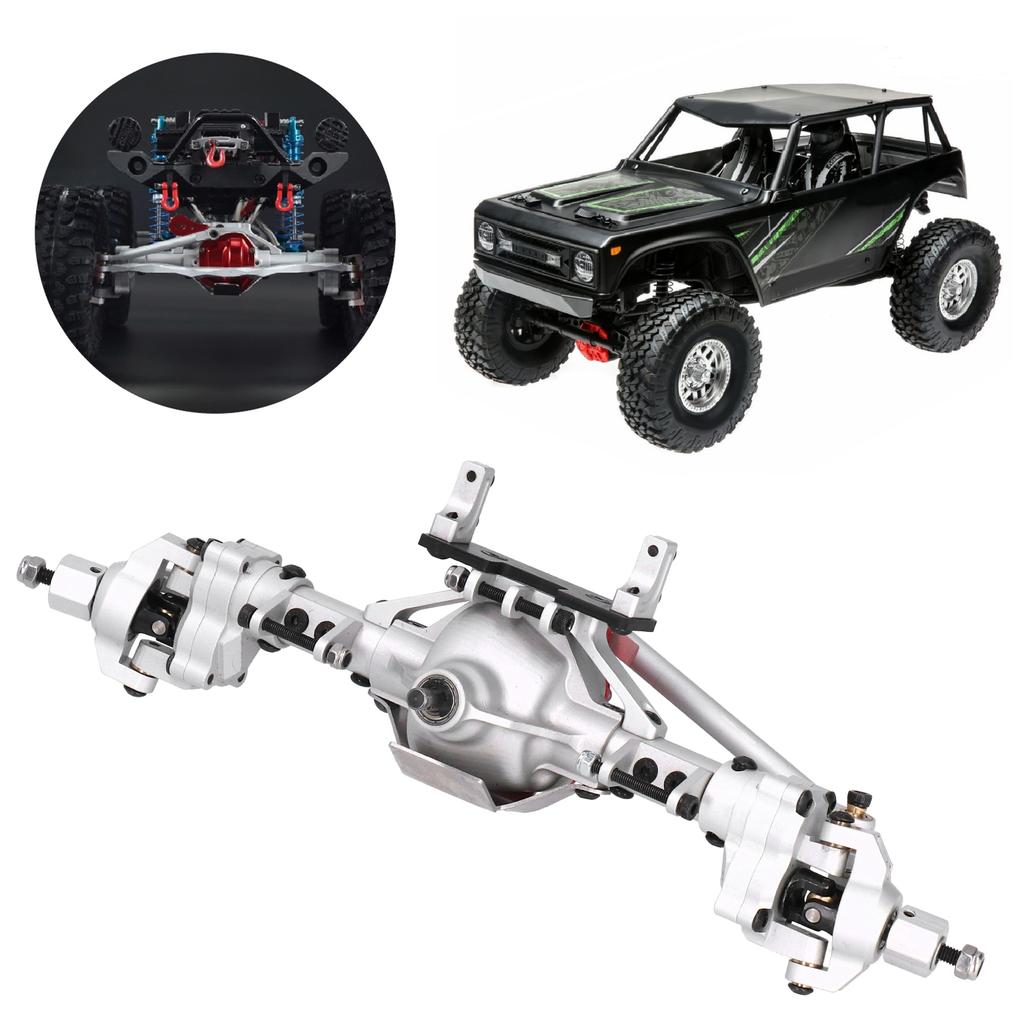 Aluminium Alloy Universal Heighten Axle for SCX10 One and Two Generations RC Car SilverFront Axle