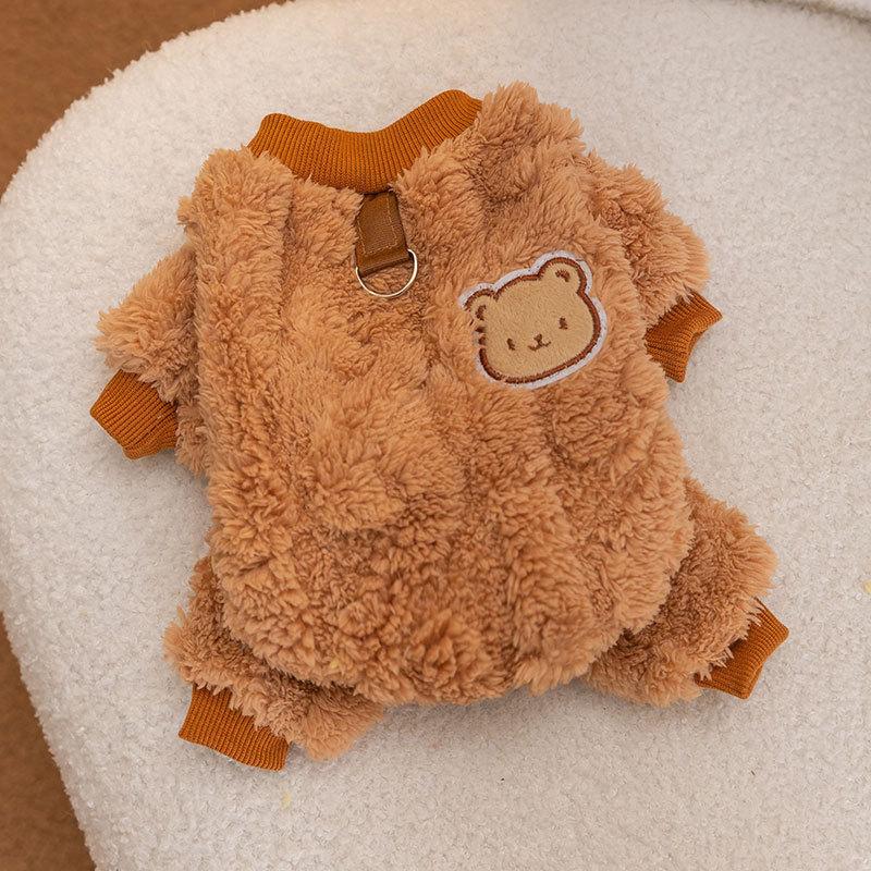 Fleece Dog Clothes Luxury Dog Jumpsuit Pet Warm Coat Chihuahua French Bulldog Costume Kitten Puppy Sweatshirt Winter Dog Hoodies