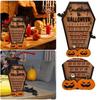 Calendario dell'Avvento di Halloween Conto alla Rovescia in Legno per il Natale Decorazioni Orrore Design Fantasma per Decorazioni da Interno per Feste in Casa
