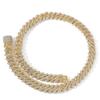 European-American Men's 14mm Zircon Cuban Chain Hip Hop Necklace