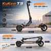 KuKirin T3 Electric Scooter for Adults, 800W Motor, 48V 15.6Ah Battery, 45KM/H Speed, 58KM Range, 10" Tubeless Tires, Foldable E-Scooter
