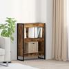 Bookshelf Smoked Oak Finish 60 x 30 x 86.5 cm Particleboard
