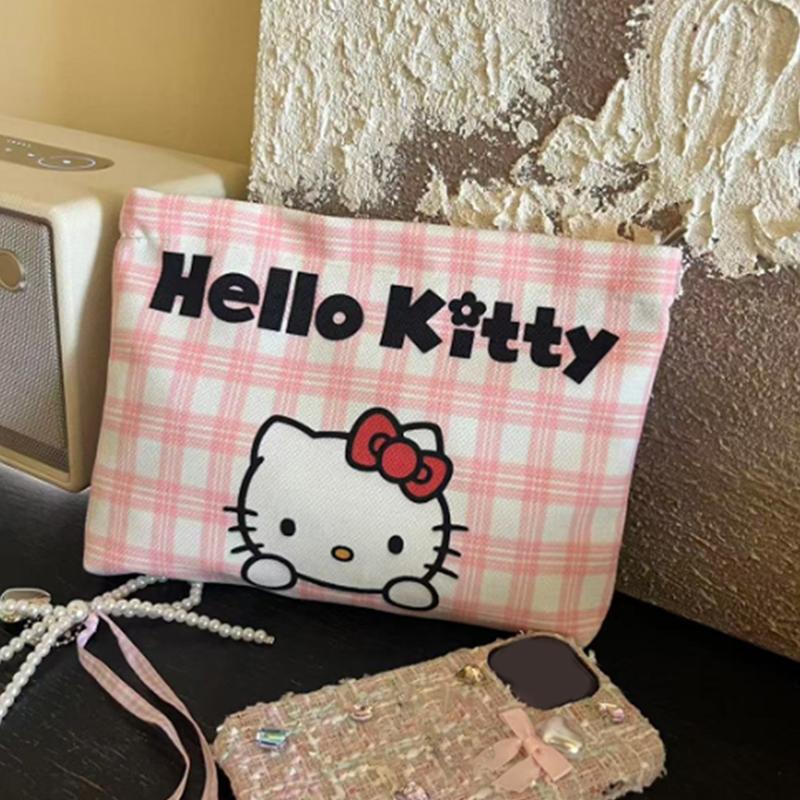 Cute Kt Cat Cosmetic Bag Cartoon Large Capacity Makeup Bag Lovely Clutch Bag Travel Toiletry Bag Outdoor Storage Wash Pouch