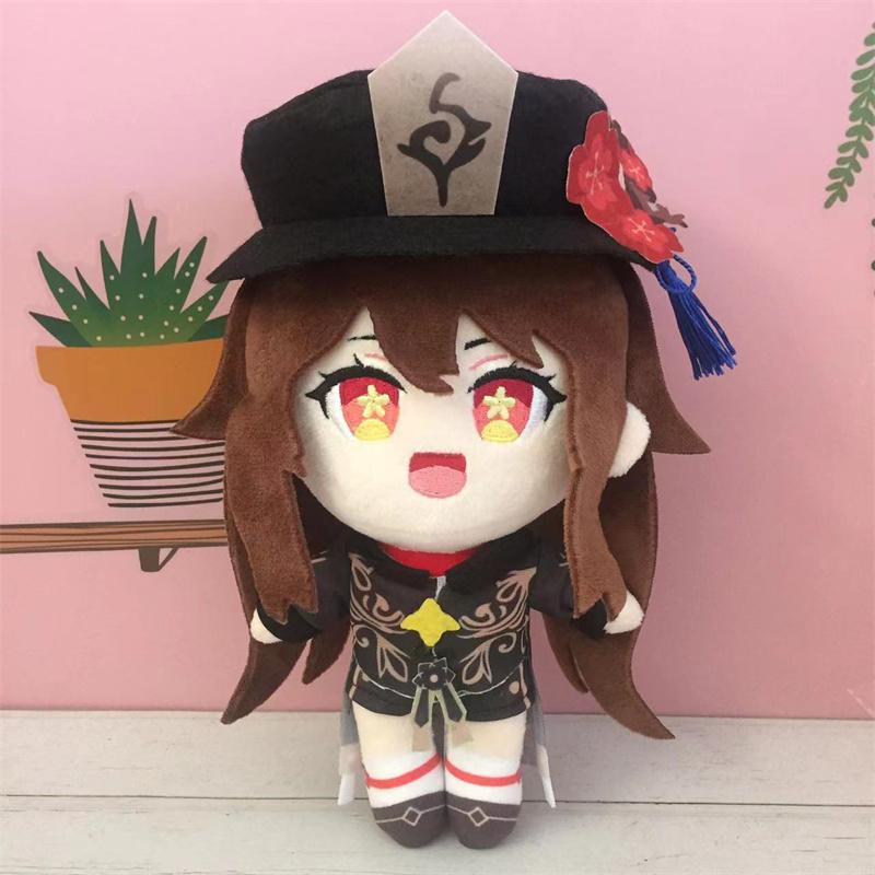 Anime Genshin Impact Plush Doll Toy 20cm Hu Tao Paimon Game Cute Soft Stuffed Pillow Kids Gift