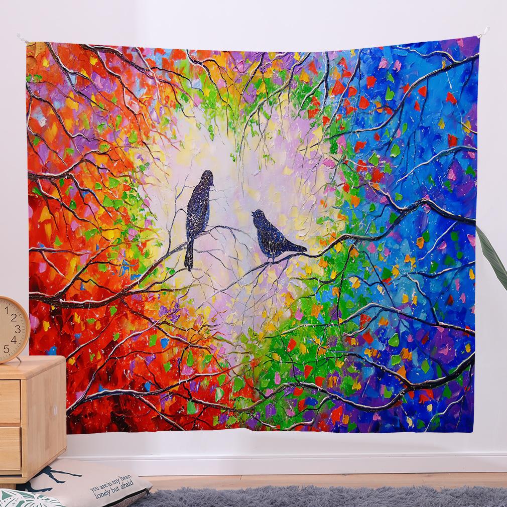 Tapestry Oil Painting Series Hanging Cloth Hanging Digital Cretonne Bedroom Bedside Background Cloth