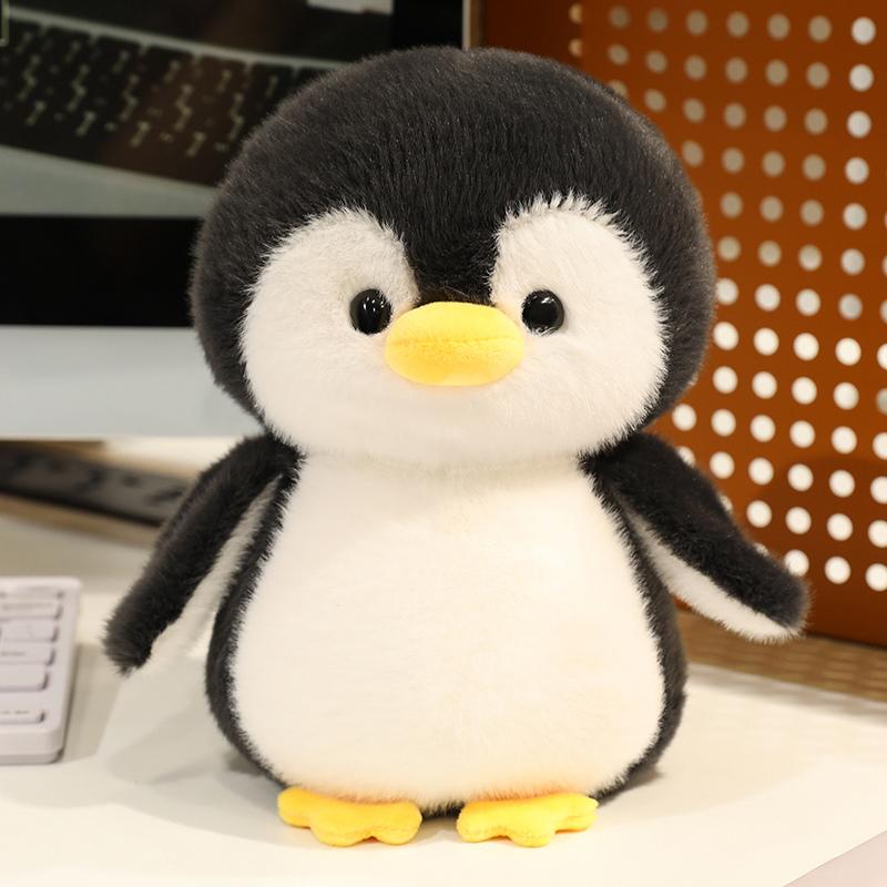 

Soft Fluffy Penguin Plush Toy Wearing Animal Hat Cute Doll Companion Gift For Birthday Christmas 20cm