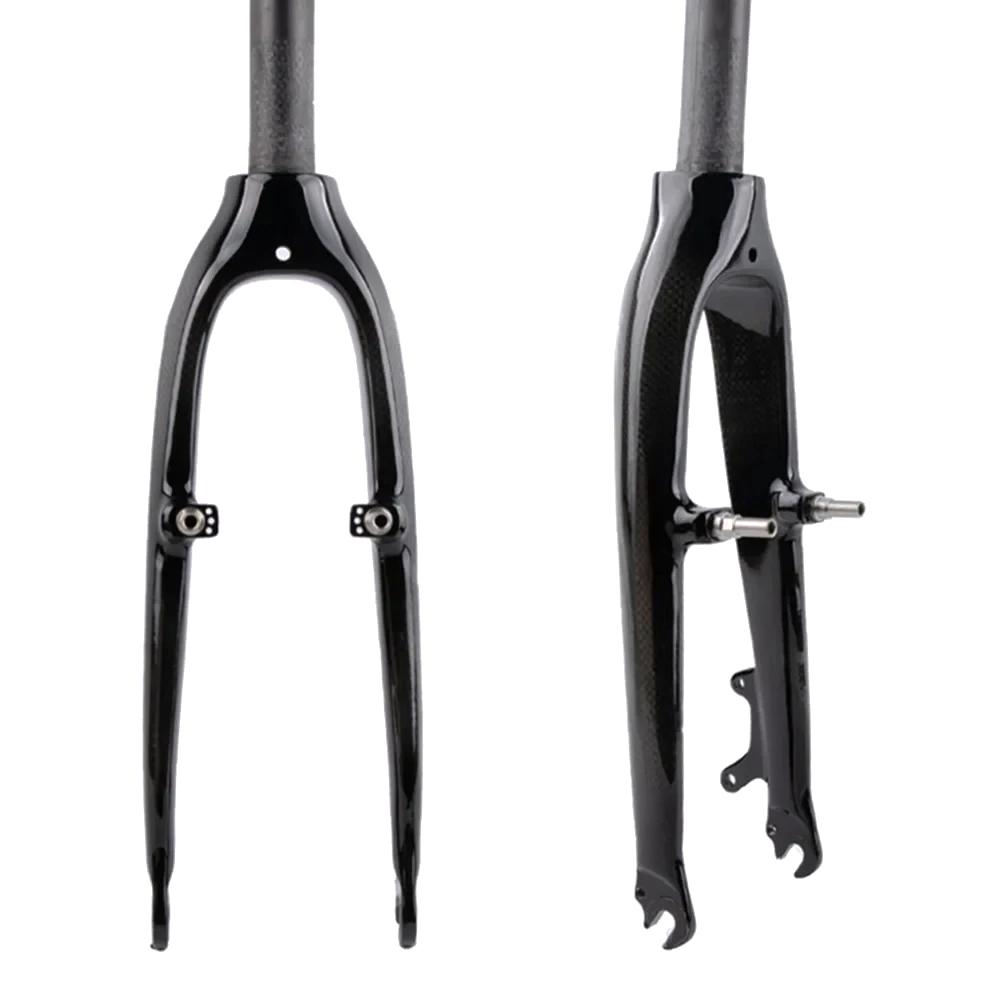 Gabeln für Fahrrad Gabeln 3K Carbon Gabeln 20 Zoll Für Faltrad BMX Kinder Rennrad Gabelstützen Scheibenbremse/V-Brake/C-Brake
