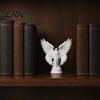 Home Office Spiritual Decor 3D Printed Angel Figurine with Large Wings, White Matte Statue, Desk Statue Aesthetic Minimalist Sculpture for Desktop
