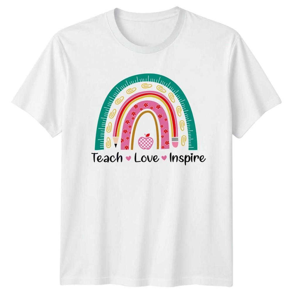 Teach Love Inspire Unisexs TShirt Education Teacher Appreciation Gift For Her S