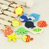 12Pcs/Set Cute Fridge Magnet Wooden Cartoon Shape Educational Toys for Baby Kids