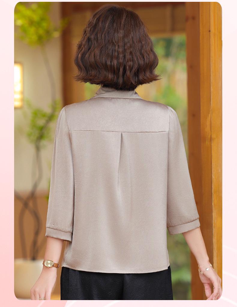 Elegant Summer Fashion: Stylish Shirts & Tops for Middle-Aged and Elderly Women