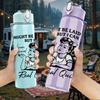 1PC I Might Be Laid Back Real Quick Art 750ml Color Plastic Sports Water Bottle Leakproof Flip Straw Lid Suitable for Sports Office Home Use