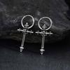 Vnox Stainless Steel Geometric Cross Earrings for Women Men, Gothic Punk Huggie Hoop Jewelry Gifts, Fashion Dangle Earrings