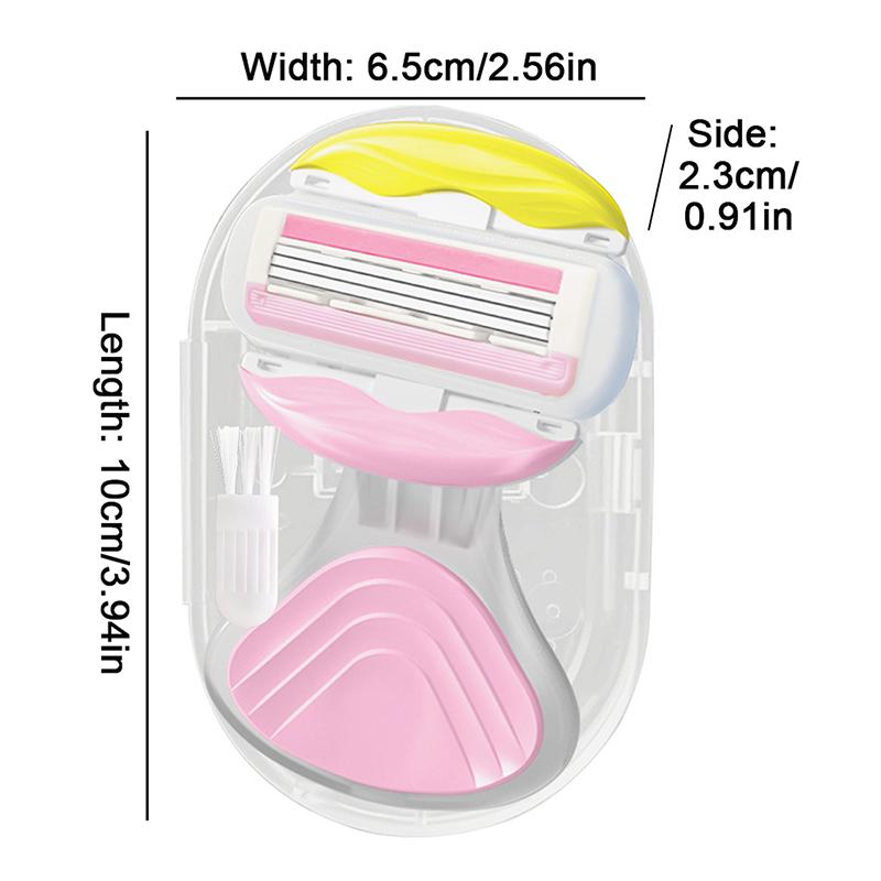 Mini Razor Bikini Razor for Women Safe Hair Removal Travel Size Toiletries for Underarms Bikini Travel розовый