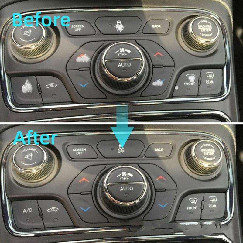 Curacy Fit Control Button Repair Sticker 3D Textured Panel Button Cover Not Scratch Film Car Spare Part for Car