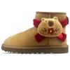 CLASSIC MINI Sheepskin Thermal Abrasion Resistant Short Snow Boots Women's Light Brown 1016222-CHE(Team40-)