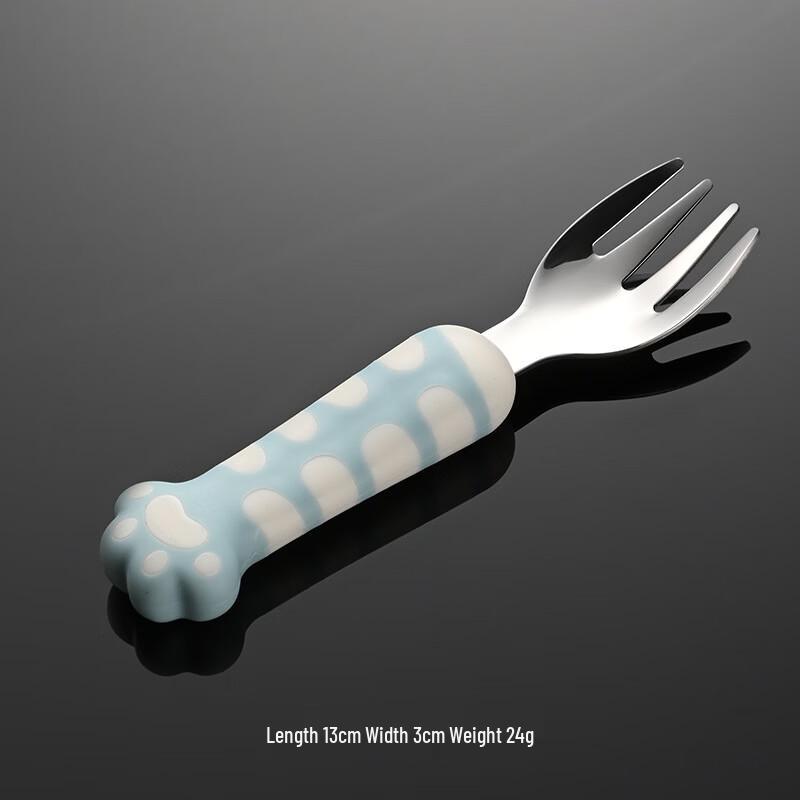 Qianxing Stainless Steel Cat Claw Baby Training Utensil Set