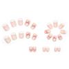24 Pcs Tragen Nagel Sommer Süße und Cool Kamelie Kurze Dünne Nail art Stück Nagel Patch Künstliche Nagel