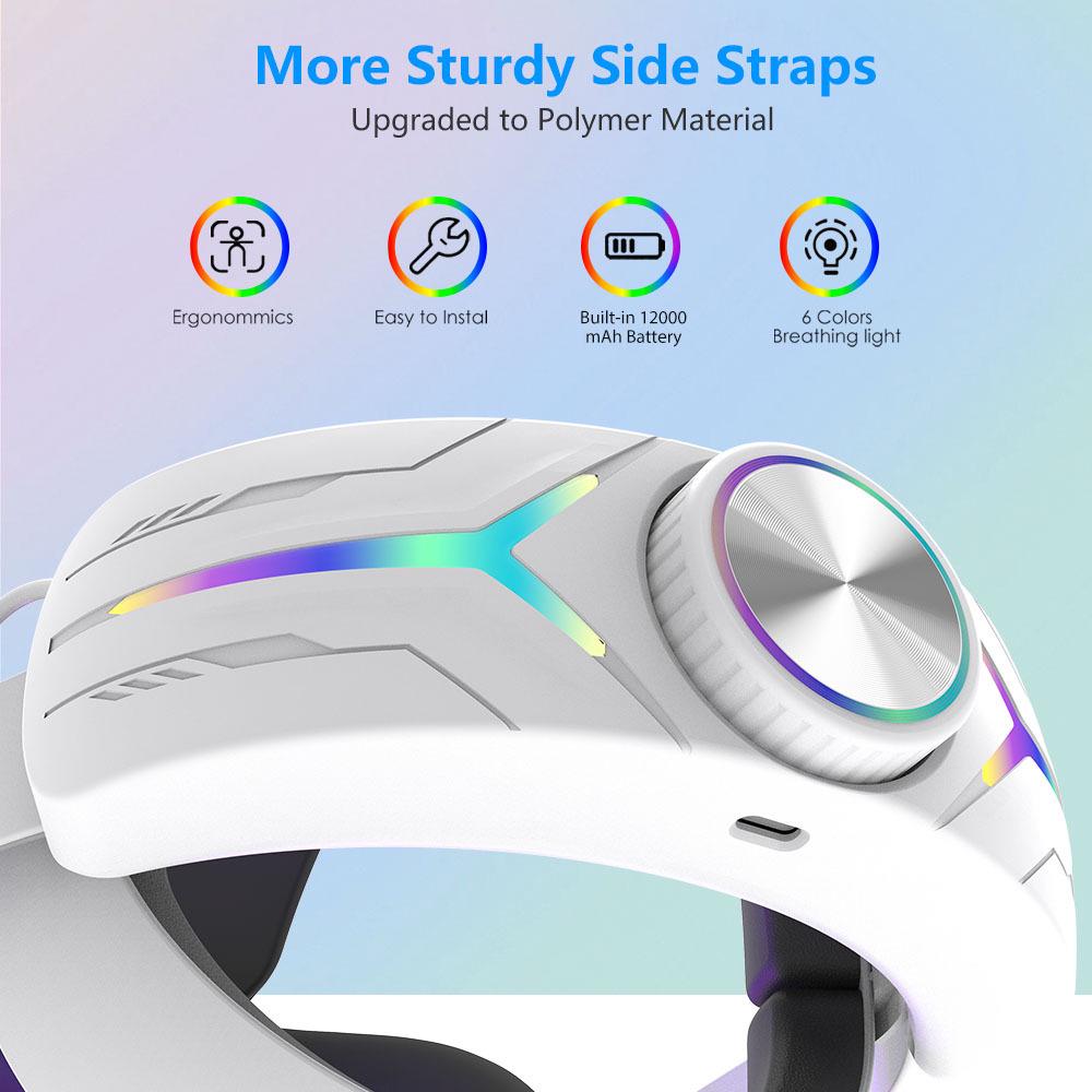 Meta Quest3S RGB VR Gaming Headset with 12000mA Battery and Accessories