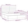 VidaXL Sommier à Lattes de Lit avec Matelas et LED, Lit Rembourré, Lit Double, Lit Adulte de Chambre à Coucher Intérieur, 3135527