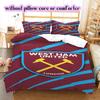 Football Red Blue Pattern Bedding Quilt Set Quilt Cover Pillowcase Home Decoration Birthday Gift (1 * duvet cover + 2 * pillowcase, without core)