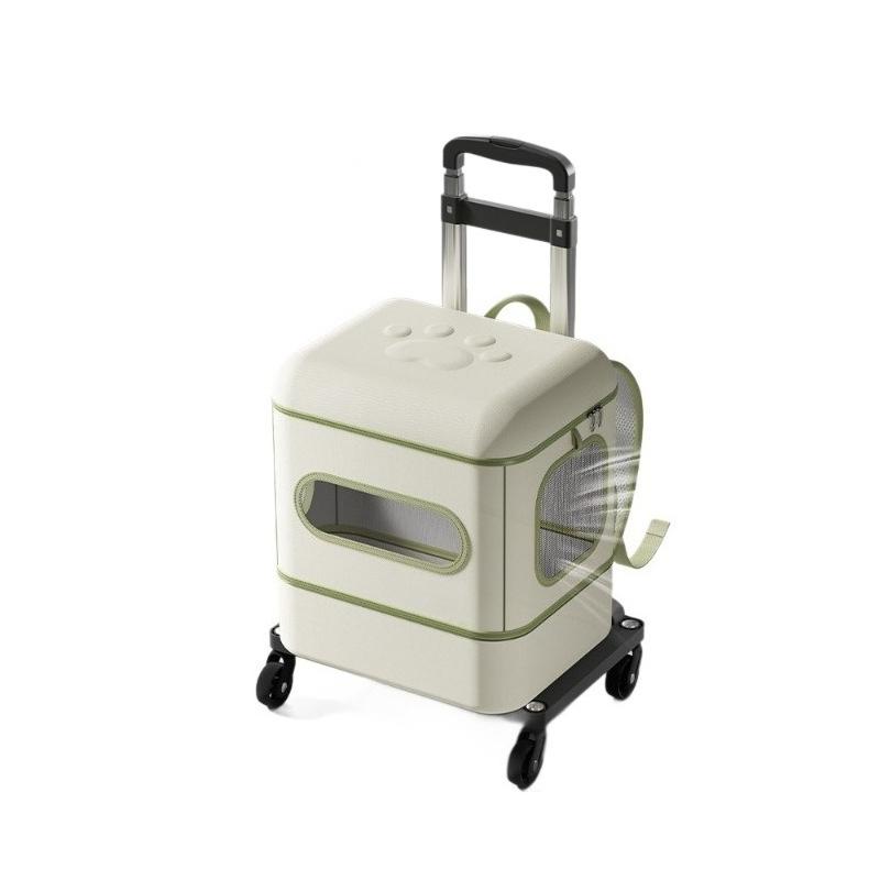 Cat bag Go out Portable cat backpack Comes with cat litter box Foldable pet trolley case Backpack
