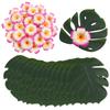 12Pcs Artificial Flowers Palm Leaves Simulation Plumeria Fale Flowers for Hawaiian Tropical Party Home Decor Wedding Decortion