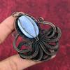 Kyanite Pendant Copper Wire Wrapped Pendant Handmade Pendant Kyanite Gemstone Jewelry Octopus Pendant Beautiful Copper Jewelry Gifts For Him