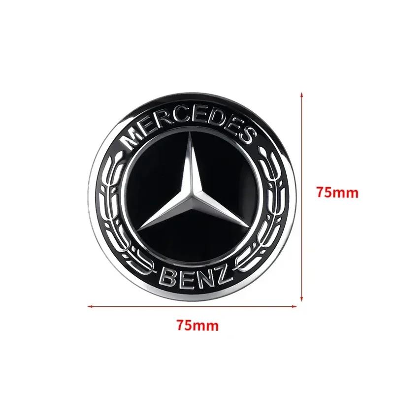 Car Sticker 4pcs 75MM For MERCEDES BENZ AMG W205 W213 W206 W166 W176 W220 W253 C180 C200 Car Wheel Center Covers Stickers Hub Ca