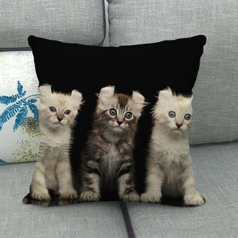 Uroczy zwierzęcy nadruk z kotem seria Sofa kreatywna poduszka prosta poduszka domowa impreza samochód