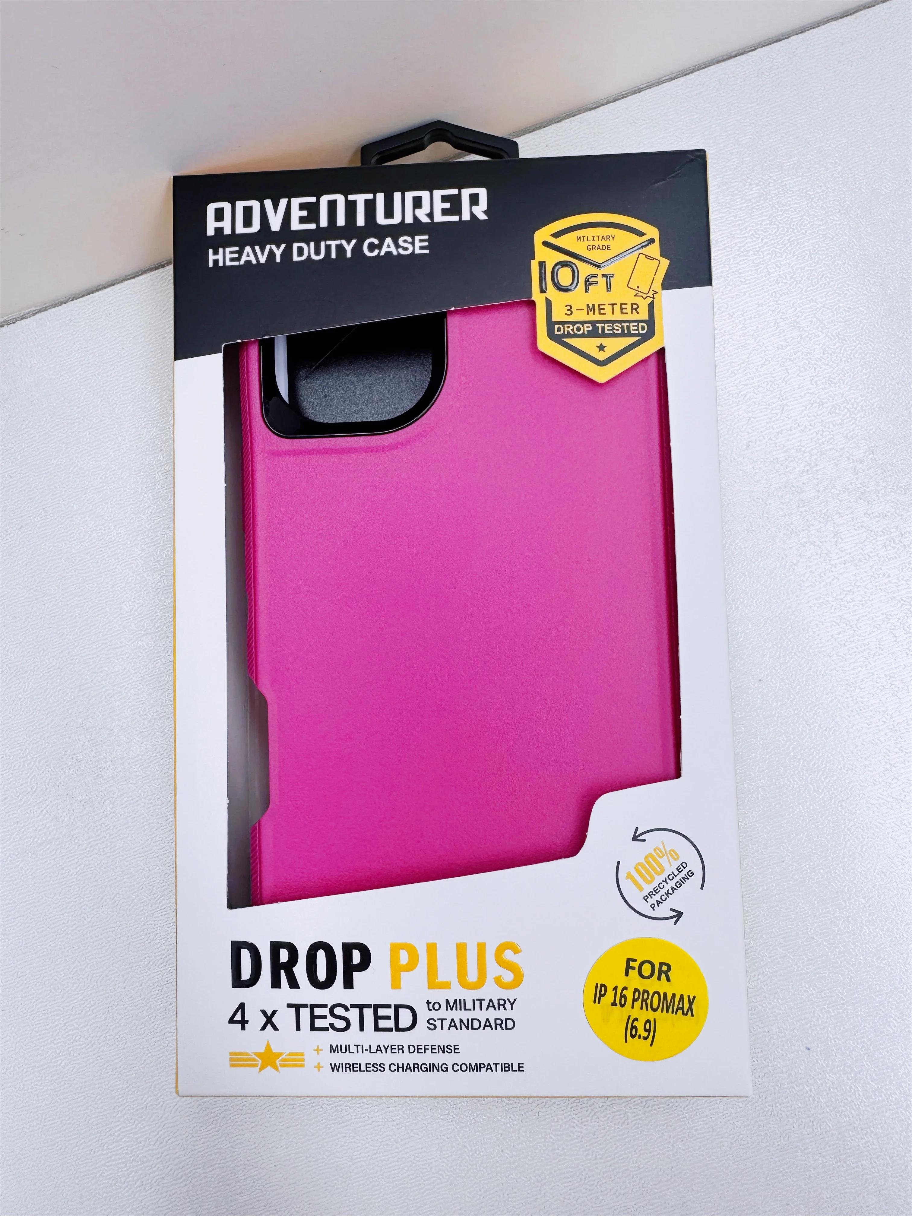 

Ott Armor Box Original Rugged Military Defender Phone Case for IPhone 17 Pro Max 15 14 Plus 13 12 11 Anti-Drop Protect Cover iPhone 16 Pro рожевий червоний колір