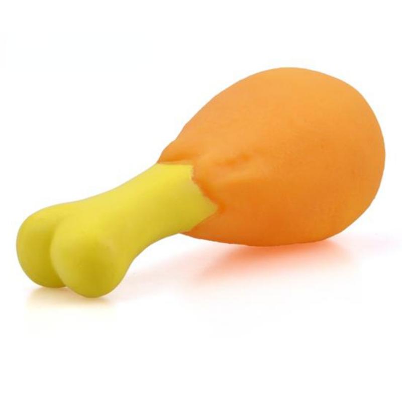 Dog Accessories Chicken Leg Puppy Toy PVC Squeaky Rubber Chicken Leg Pet Dog Toy