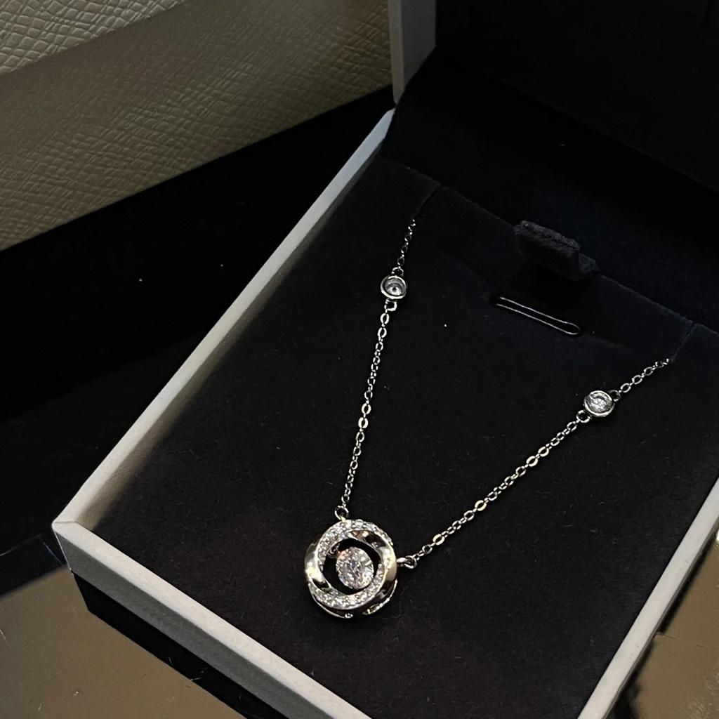 Mobius Loop Three-Second Heartbeat Necklace For Women Ethereal Light Luxury Minimalist Delicate Adjustable Collarbone Chain