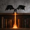 Dragon Bookshelf Decor Nook Light with LED Flame Effect, Fantasy Shelf Decor, Book Flying Display Ornament for Study Room Reading Corner Library