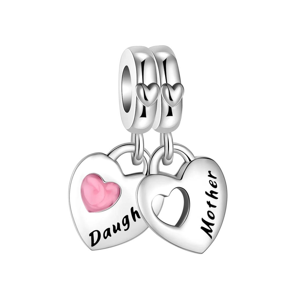 copper Heart Mom Dangle Dream Catcher Charm Bead Charms Compatible With Authentic Bracelets Do It Yourself Jewellery for Women Gift Accessories